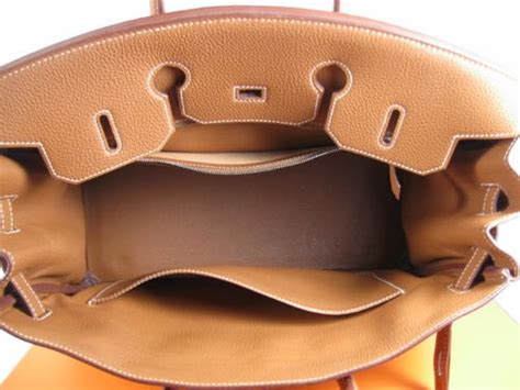 inside of a birkin bag